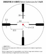 VORTEX CROSSFIRE II כוונת טלסקופית 1-4X24 עם ציור פני עדשה V-BRITE בקוטר 30MM – תמונה 4