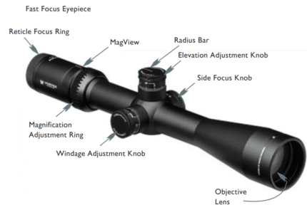 VORTEX VIPER HST כוונת טלסקופית 6-24X50 עם ציור פני עדשה VMR-1 - MRAD