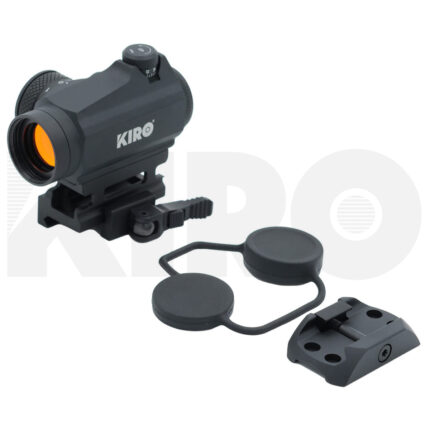 כוונת השלכה KIRO בעלת נקודה אדומה בגודל 3 MOA, מתאם שחרור מהיר, מתאם נמוך וכיסויי עדשה עבור ערכות הסבה