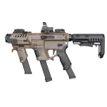 ערכת הסבה דמויית AR עבור גלוק 26 - מגיעה עם כוונות קופצות, רצועה, חך רצועה וסתרשף (Recover Tactical PIXP26)