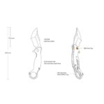 ⁦סכין P881-W – חום⁩ – תמונה ⁦3⁩