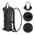 ⁦שלוקר טקטי 3 ליטר איכותי עם רצועות מרופדות וצינור שתייה שחור / ירוק זית⁩ – תמונה ⁦4⁩